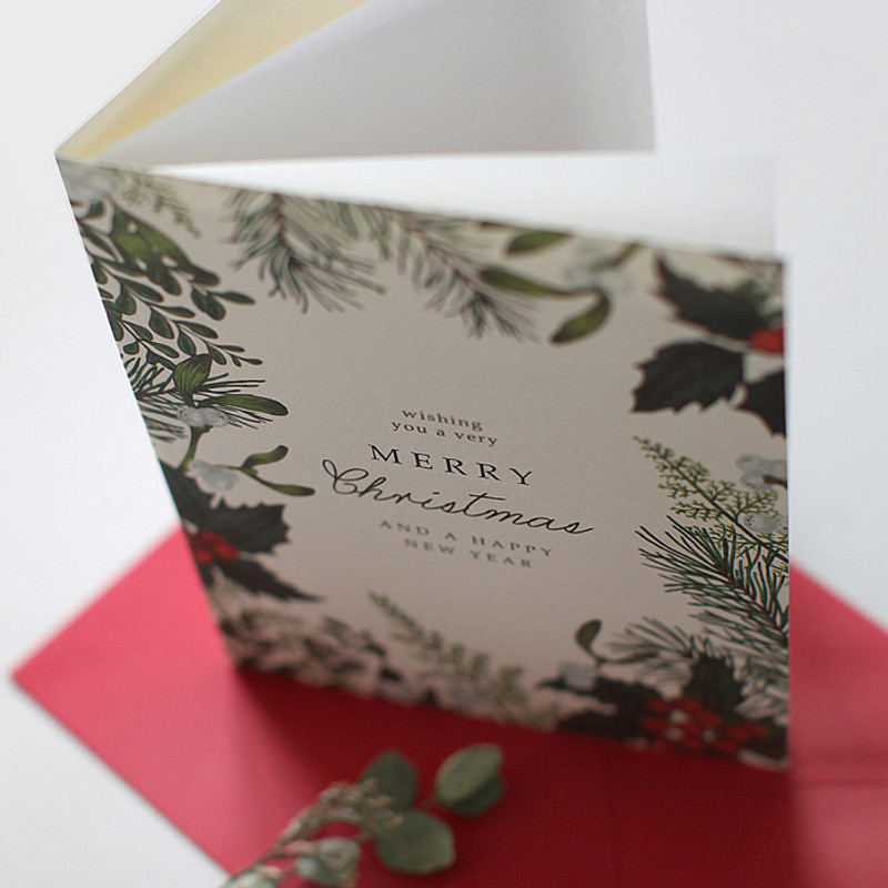 DBD Botanic Christmas card with envelope