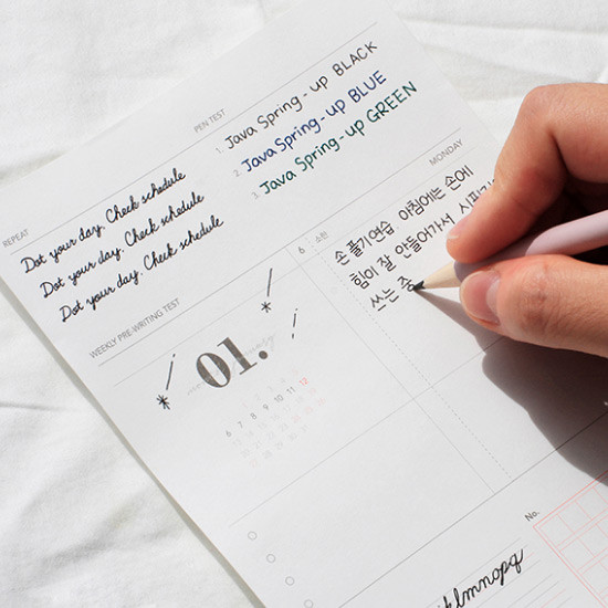 Comes with test paper - After The Rain 2020 Dot your day weekly dated diary planner