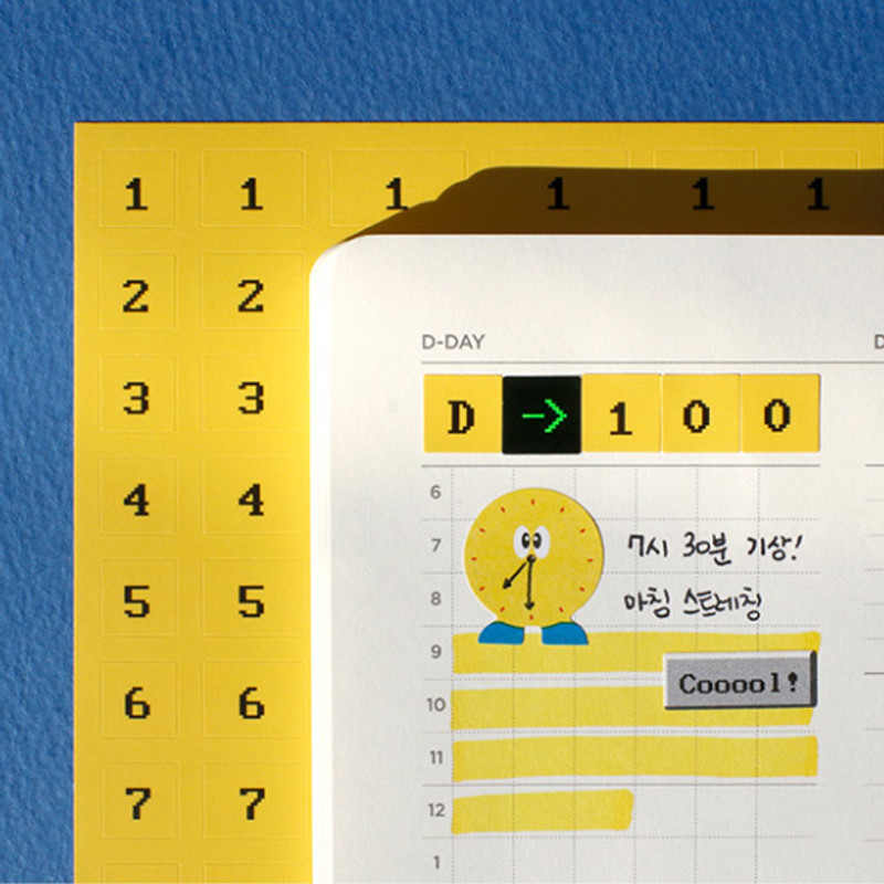 Usage example - After The Rain 8-bit number paper sticker set