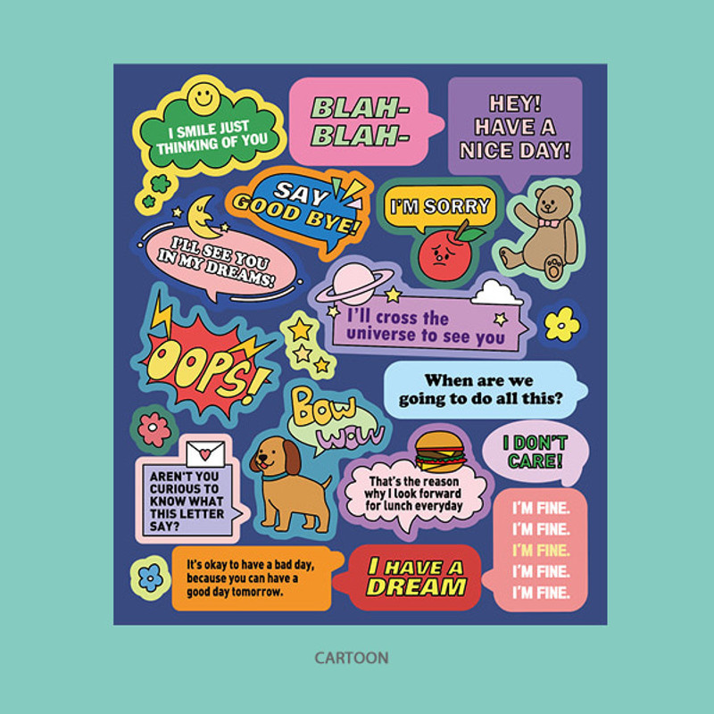 Cartoon - Ardium Message colorful point paper sticker Cartoon - Ardium Message colorful point paper sticker