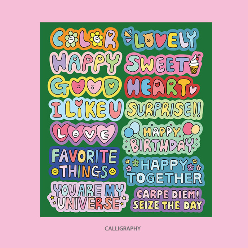 calligraphy - Ardium Message colorful point paper sticker calligraphy - Ardium Message colorful point paper sticker