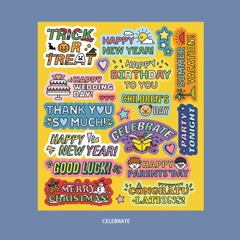Celebrate  - Ardium Message colorful point paper sticker Celebrate  - Ardium Message colorful point paper sticker