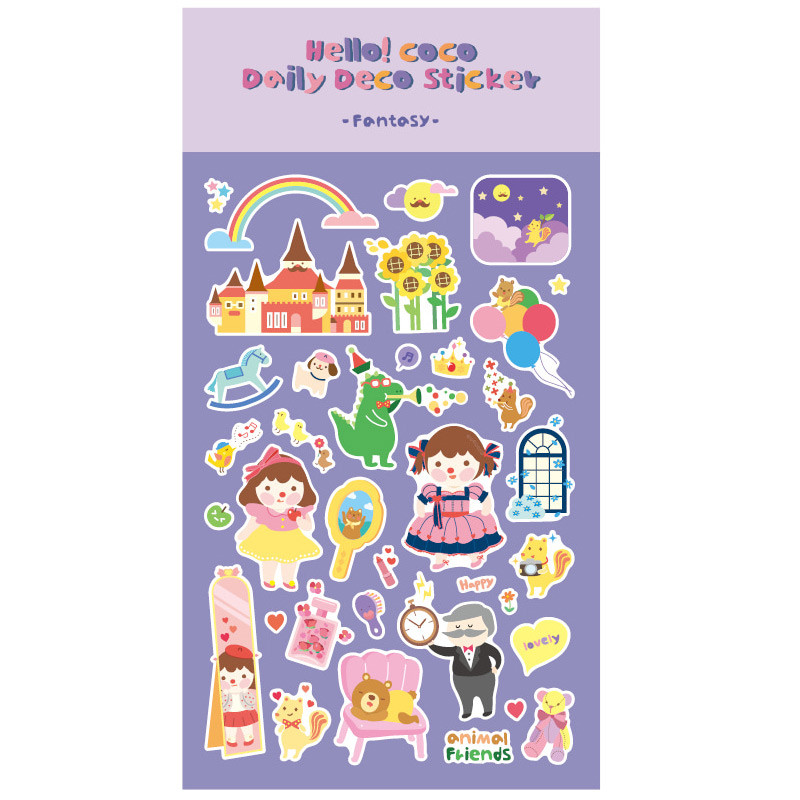 Purple - Fantasy - Ardium Hello coco removable daily deco sticker