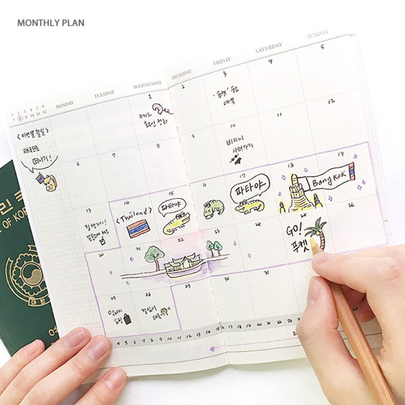 Monthly plan - O-CHECK Travel planner journal notebook Monthly plan - O-CHECK Travel planner journal notebook