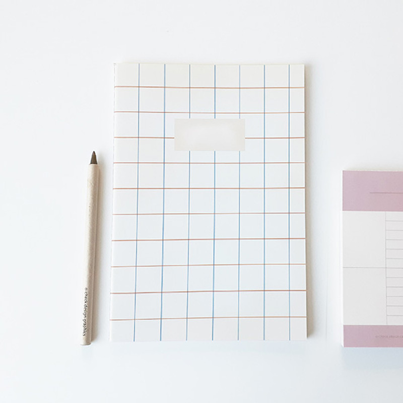 Pattern white - O-CHECK Bonne Pensee A5 size medium lined notebook Pattern white - O-CHECK Bonne Pensee A5 size medium lined notebook