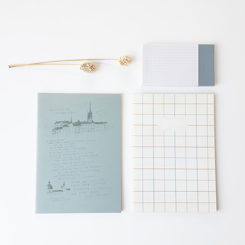 O-CHECK Bonne Pensee A5 size medium lined notebook O-CHECK Bonne Pensee A5 size medium lined notebook