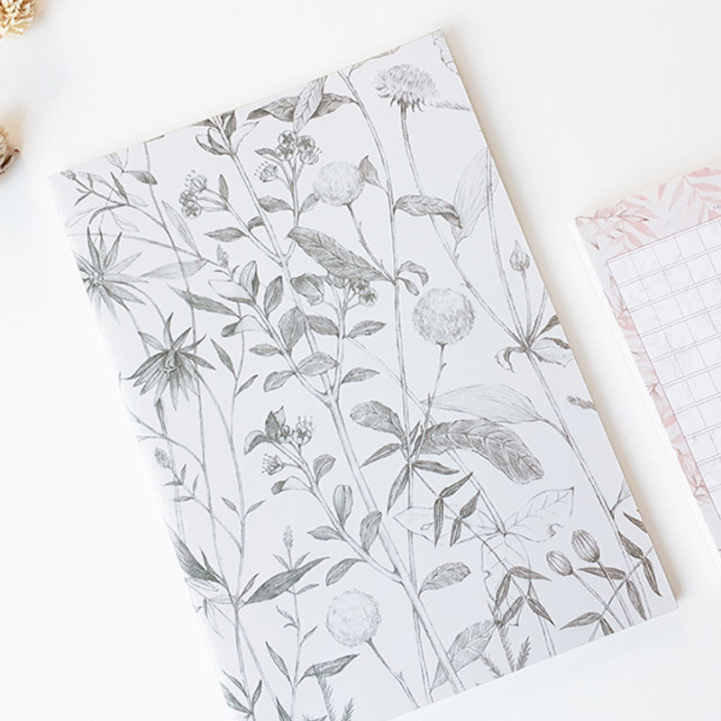 Leaf (white) - O-CHECK Bonne Pensee A5 size medium lined notebook Leaf (white) - O-CHECK Bonne Pensee A5 size medium lined notebook