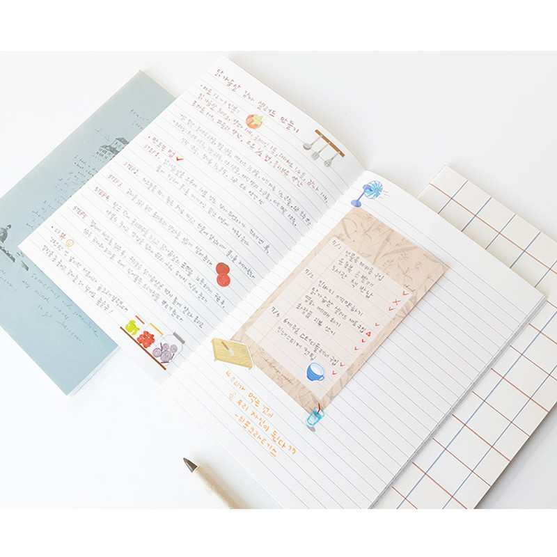 Usage example - O-CHECK Bonne Pensee A5 size medium lined notebook Usage example - O-CHECK Bonne Pensee A5 size medium lined notebook