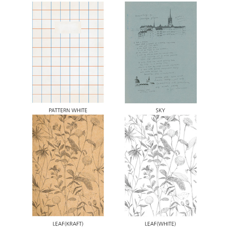 Option - O-CHECK Bonne Pensee A5 size medium lined notebook Option - O-CHECK Bonne Pensee A5 size medium lined notebook