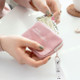 02 Pink - ICONIC Cottony flat zipper card holder case