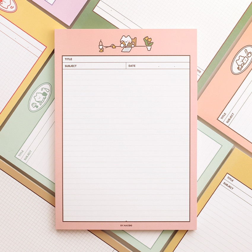 Nacoo Annyang B5 Size Lined And Grid Notes Memo Notepad