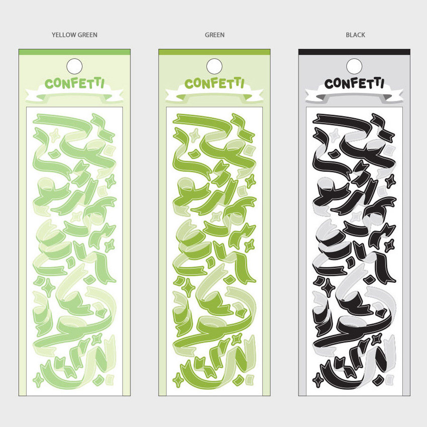 wanna this confetti hologram pearl short sticker seal