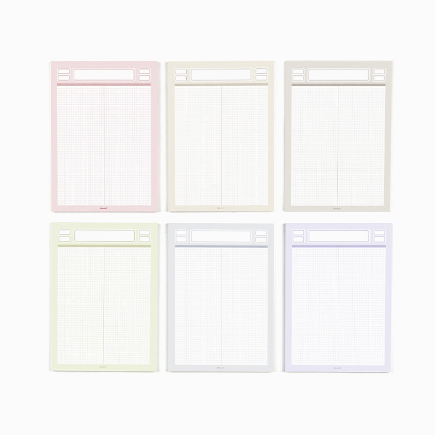 after the rain cafe label b5 size grid notes memo notepad