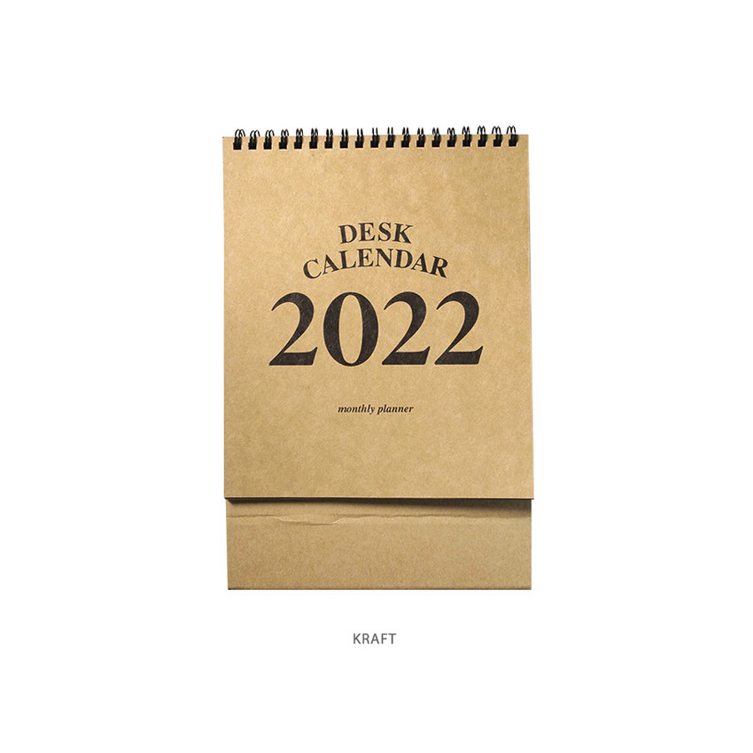 2Young 2022 Kraft Monthly Desk Standing Calendar