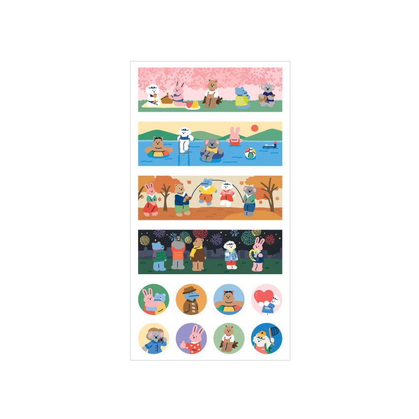 dailylike my buddy four season paper sticker set