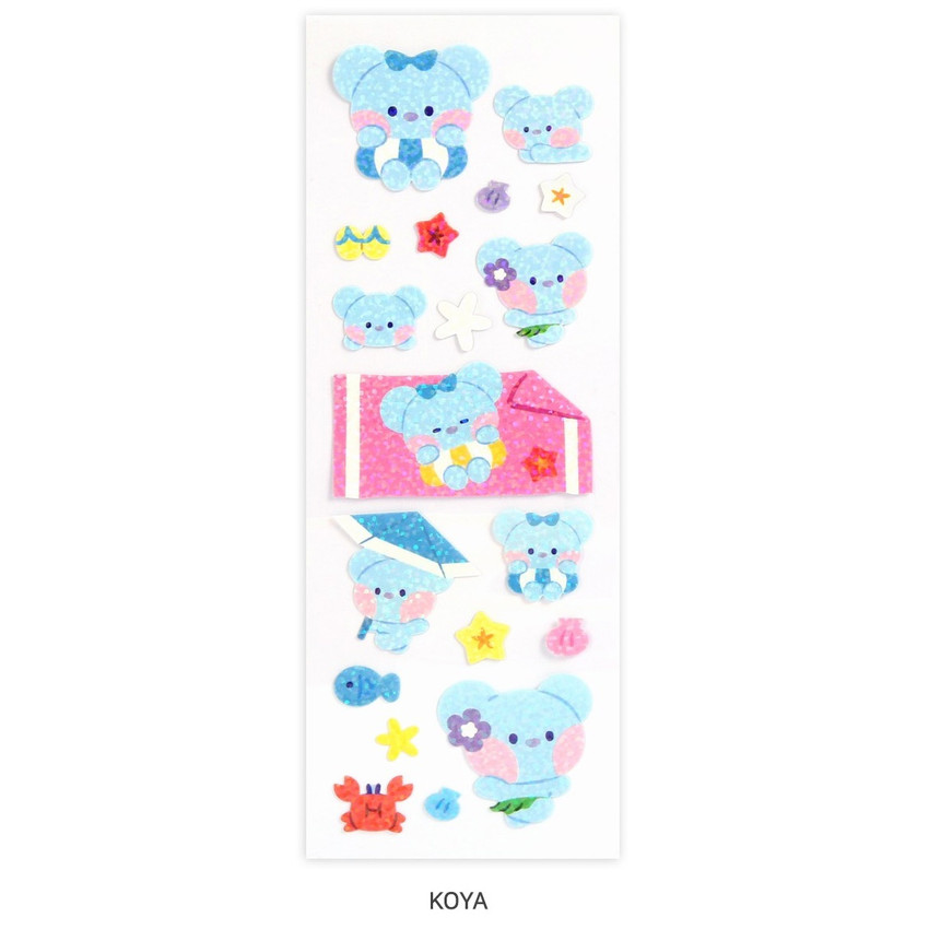 BT21 Minini Summer Sky Glitter Sticker - Fallindesign.com
