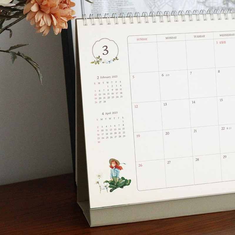 Indigo 23 Anne Story Monthly Desk Calendar Scheduler