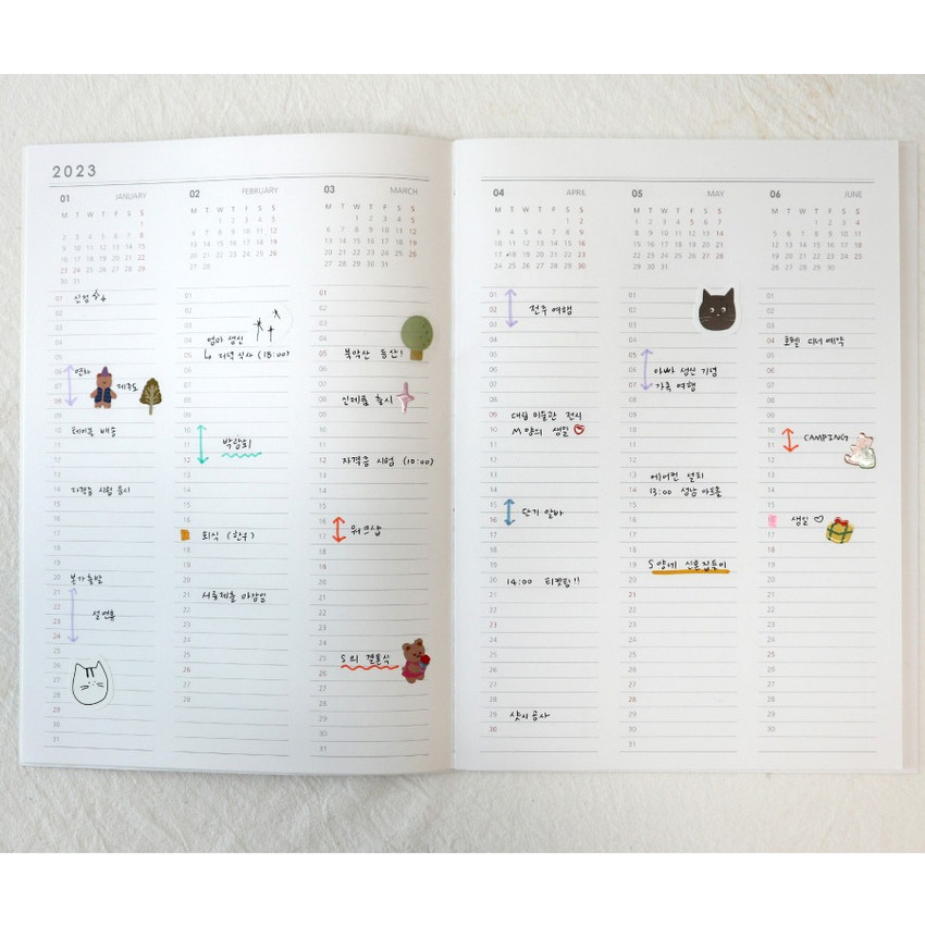O-check 2023 Unique Mood A4 Dated Monthly Planner Scheduler