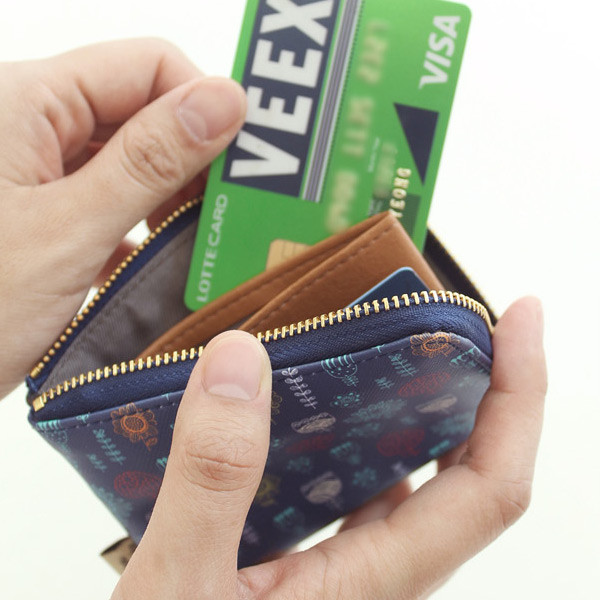 Paperian Blossom Garden Half Zip Around Pocket Wallet