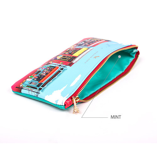 Lucalab Paris multi zipper pencil pouch fallindesign