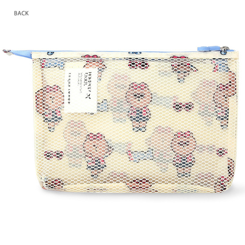 Monopoly Line Friends Travel Mesh Large Zipper Pouch Fallindesign