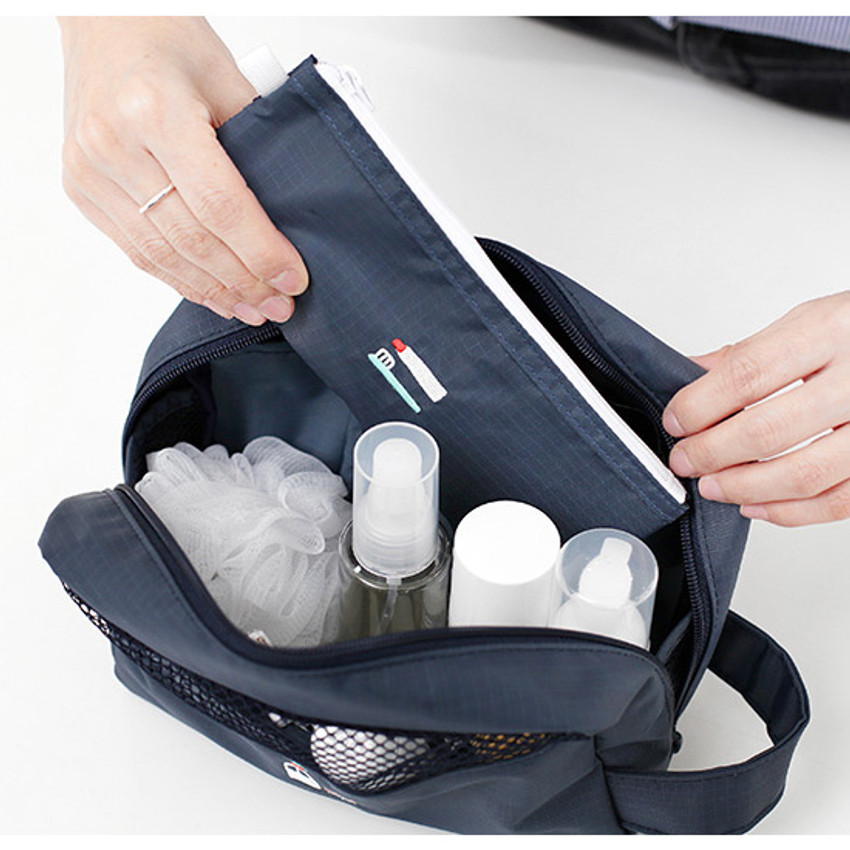 2NUL Travel toiletry bag and toothbrush pouch set - Fallindesign