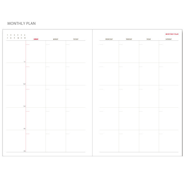 2018 Paperian Brilliant spiral undated weekly planner scheduler