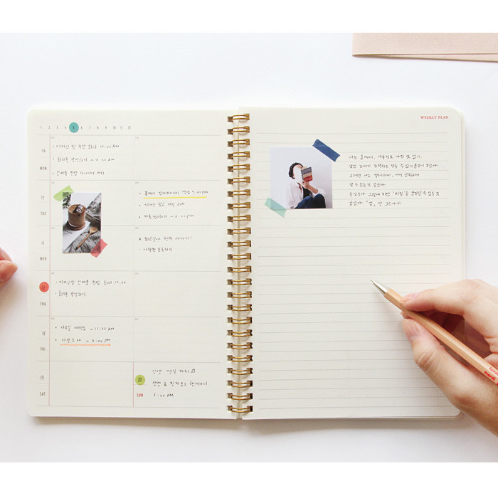 2018 Paperian Brilliant spiral undated weekly planner scheduler
