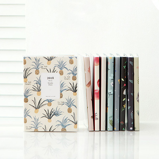 With Alice 2018 Rim pattern dated weekly diary planner scheduler