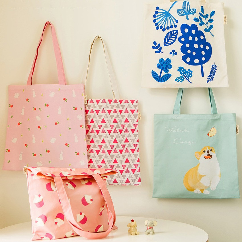Colorful canvas tote bags clearance