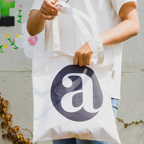 alphabet canvas bag