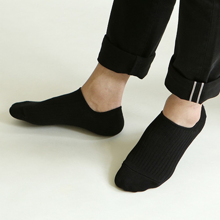 mens black no show socks