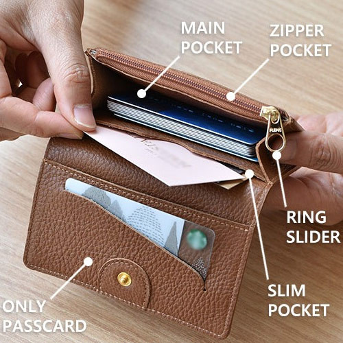 genuine cowhide purse