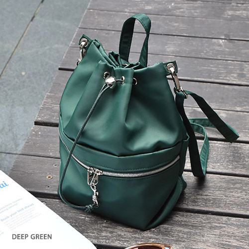 crossbody drawstring bucket bag