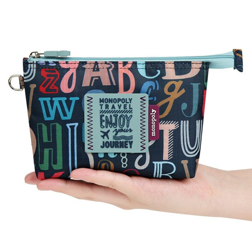 Monopoly Enjoy Journey Travel Small Mesh Zipper Pouch Bag