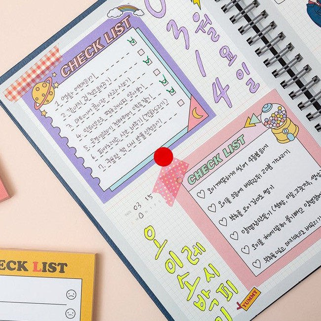 Ardium Cute checklist to do list memo notepad Fallindesign