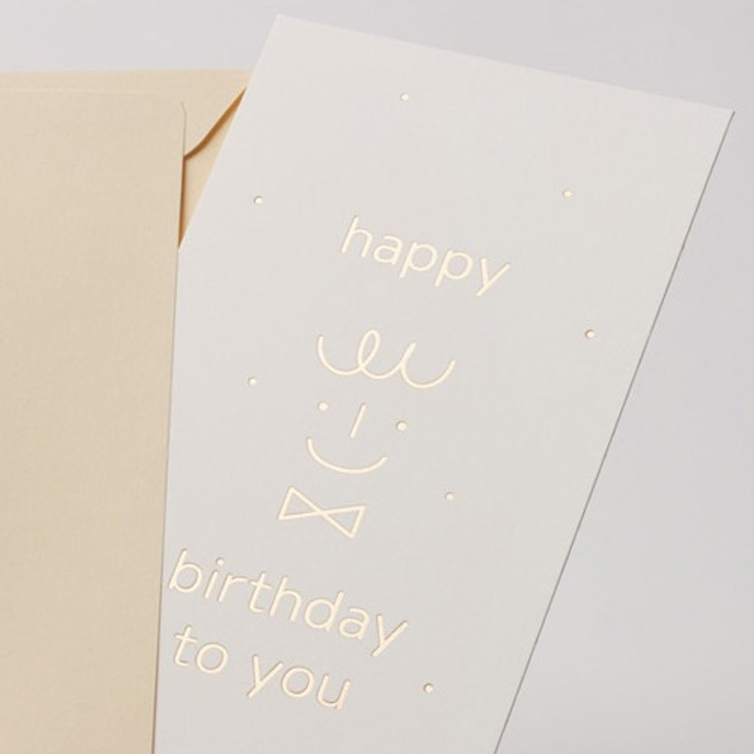 Dash And Dot Foil Accent Message Card With Envelope