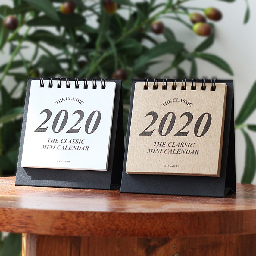 Wanna This 2020 Classic Small Spiral Bound Desk Calendar