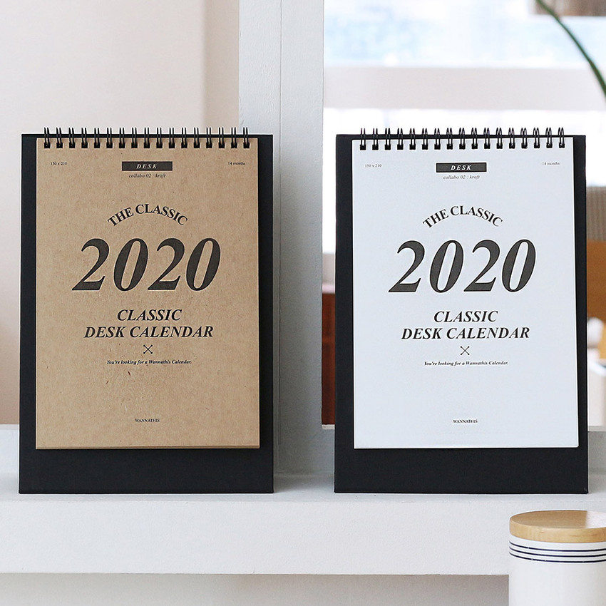 Wanna This 2020 Classic Stand Up Desk Flip Monthly Calendar