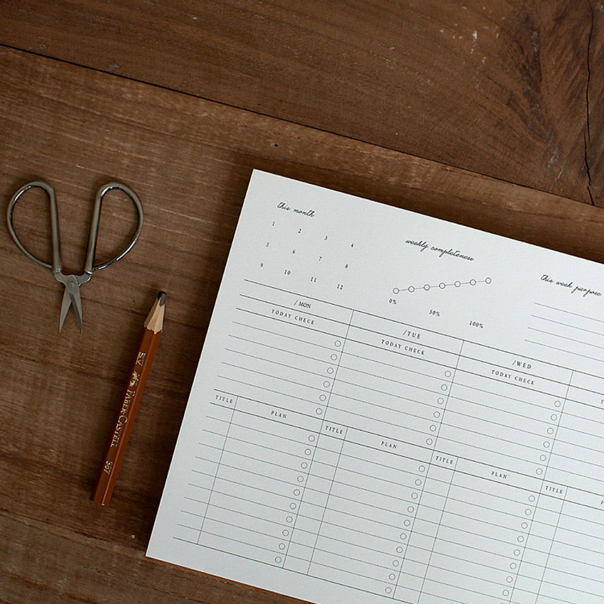 Dbd Moment Dateless Weekly Checklist Desk Planner Pad Dbd Moment Dateless Weekly Checklist Desk Planner Pad