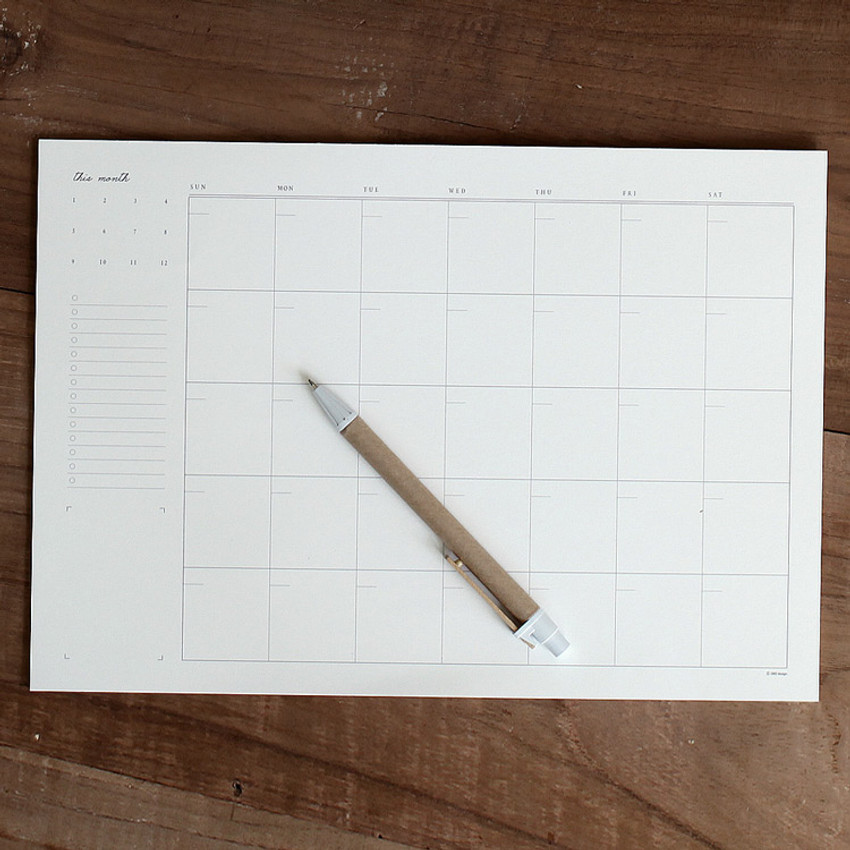 Dbd Moment Dateless Monthly Desk Planner Scheduler Pad Dbd Moment Dateless Monthly Desk Planner Scheduler Pad