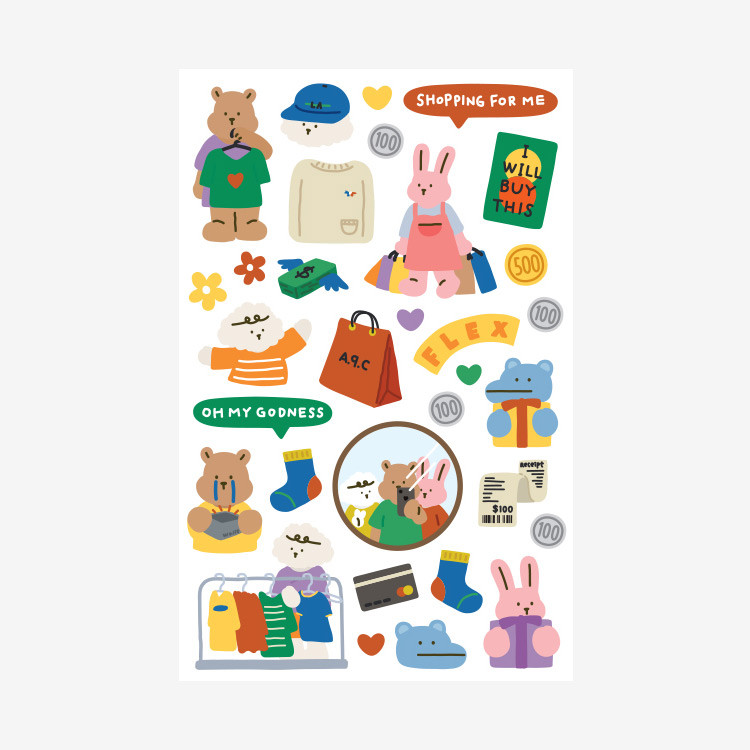 Dailylike My buddy shopping removable paper sticker