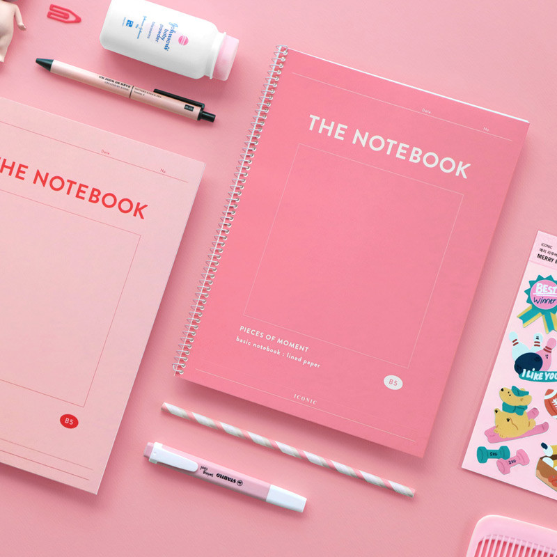ICONIC Pieces of moment basic spiral B5 lined notebook