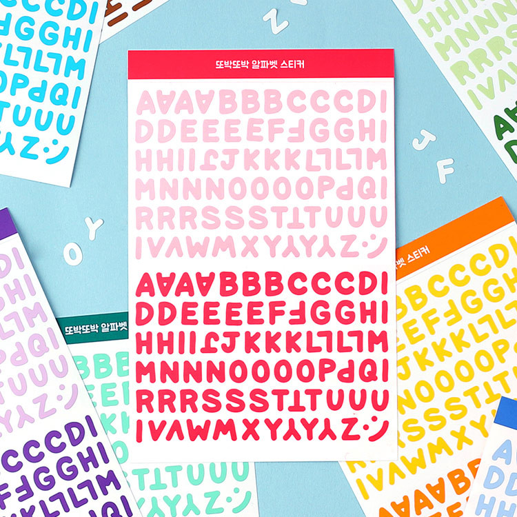 Alphabet upper case letter craft decoration sticker