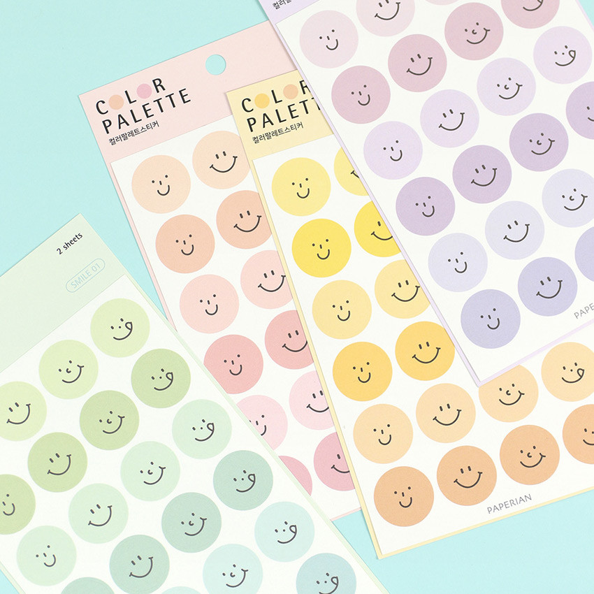 PAPERIAN Color palette Smile deco sticker set