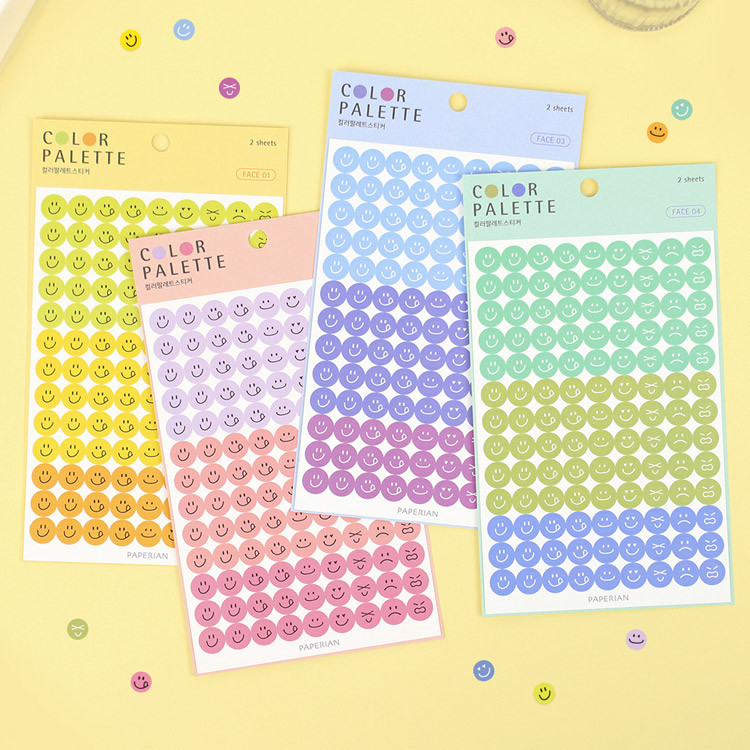 PAPERIAN Color palette face deco sticker set