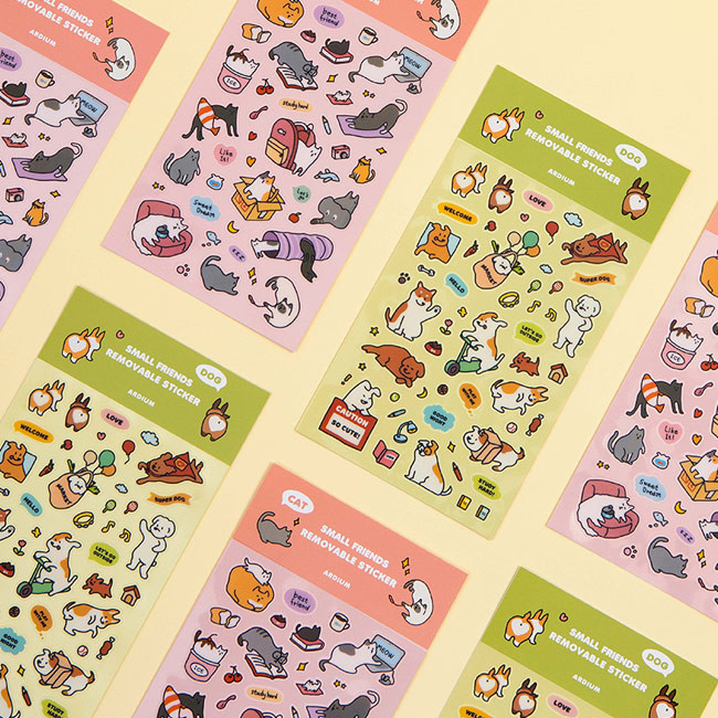 Ardium Cat and Dog small friends removable sticker