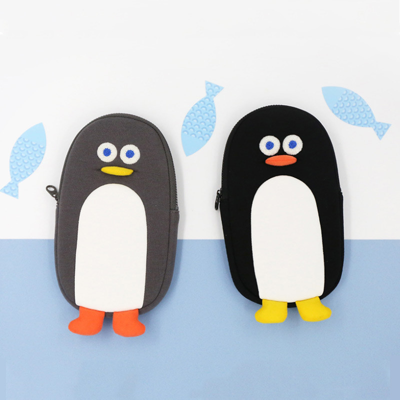 ROMANE Brunch Brother penguin zipper pencil case