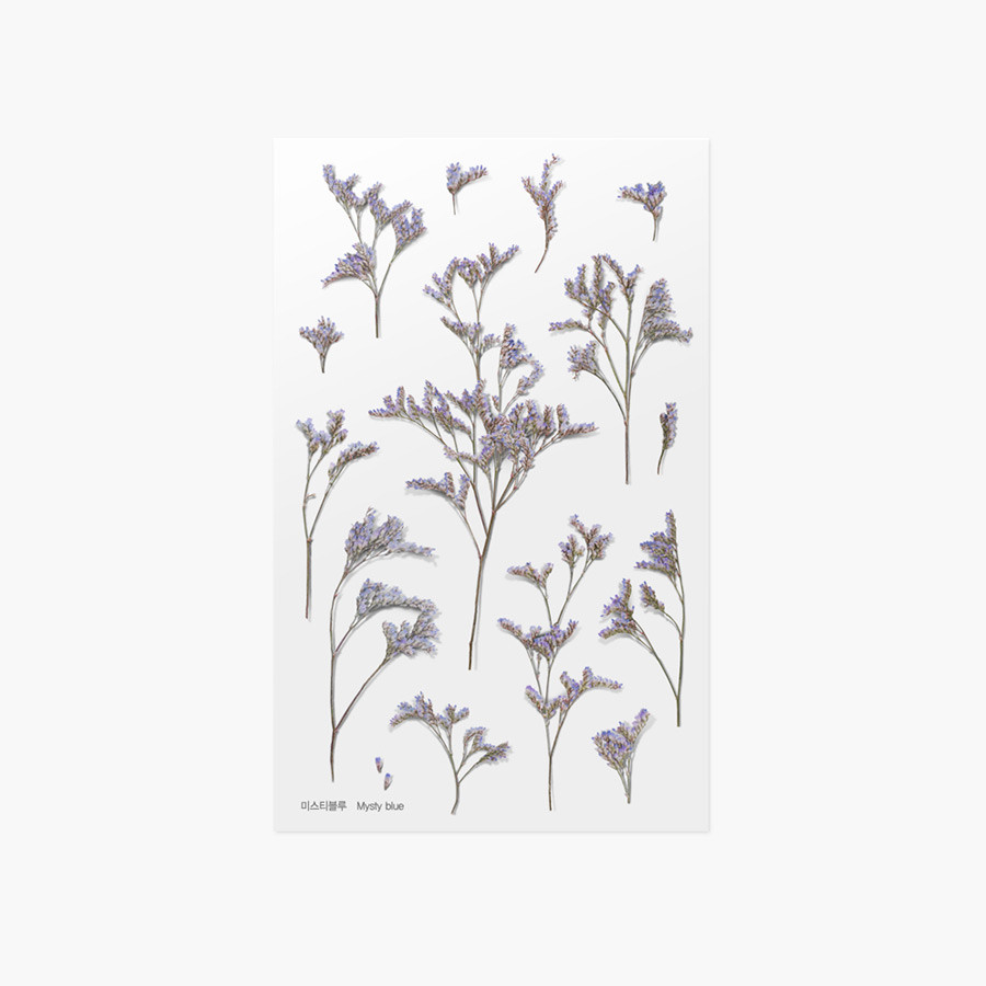 Appree Misty blue pressed flower sticker
