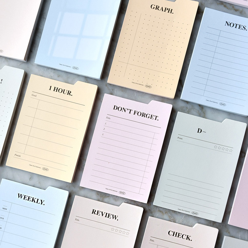 Play Obje Index memo plan checklist various sticky notepad